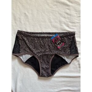 NEW Maidenform Moderate Period Hipster Panty Black Women's Size Xlarge DMLBSM